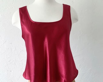 Top semi-corto rosso Vtg Victoria's Secret piccolo