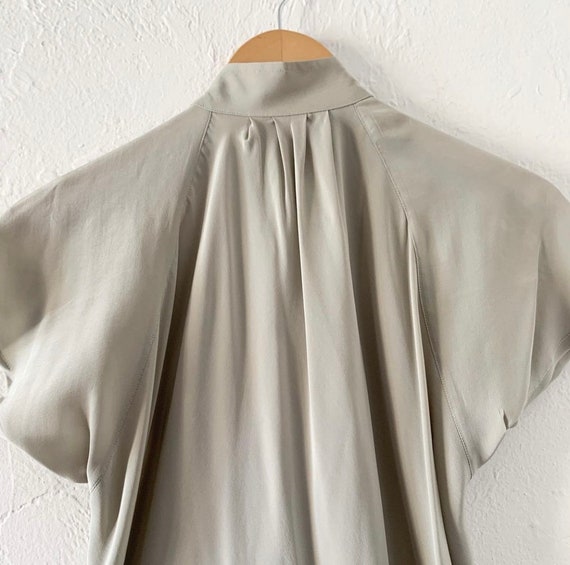Stunning 80s silk wrap mini dress / tunic - image 4