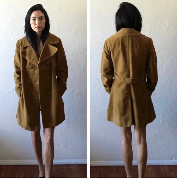 60s mod velvet pea coat - image 1