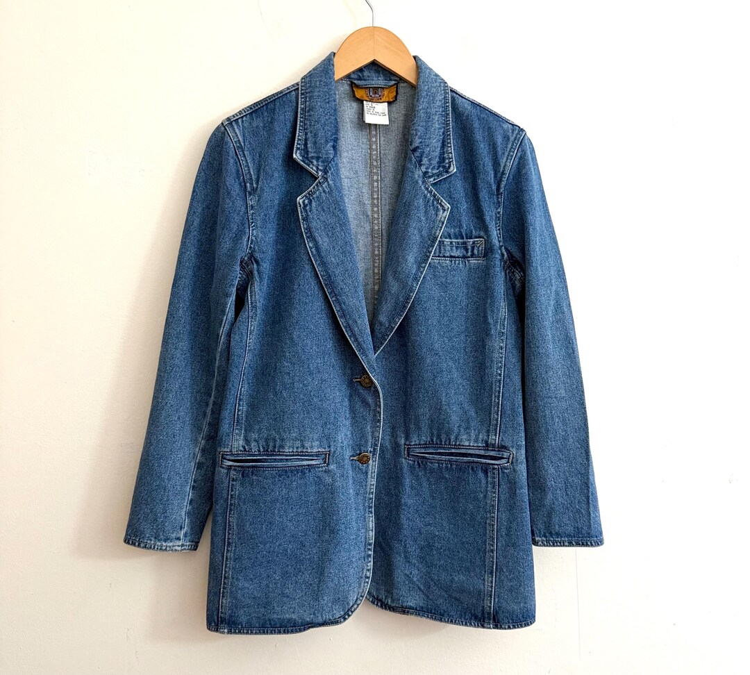 【Ameri Vintage】 4WAY DENIM DRESS COAT Vtg Denim Blazer - Etsy