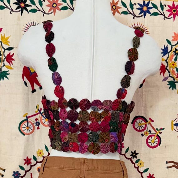 Handmade patchwork crop top - image 2