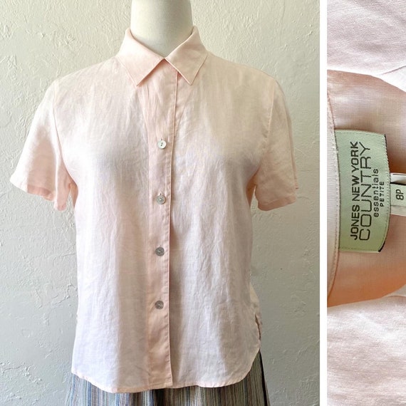 Vtg Jones NY linen top