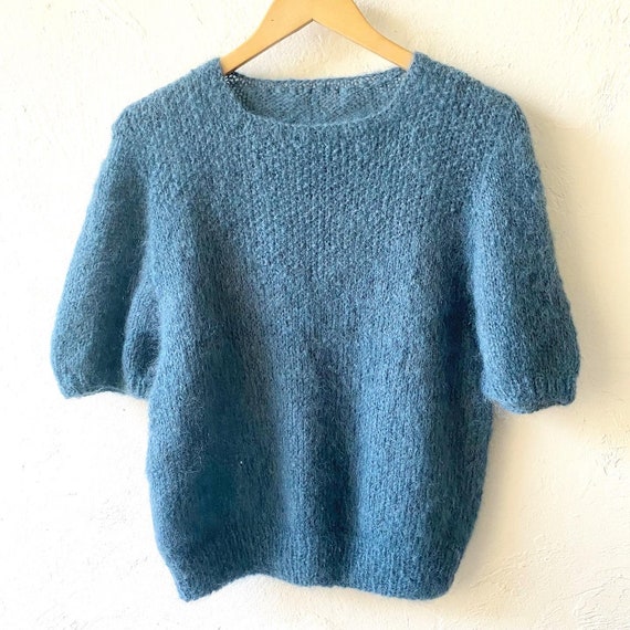 Vtg handmade fuzzy mohair sweater