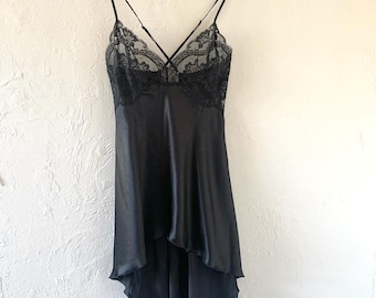 long black silk nightdress