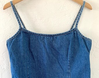 Y2K denim lace up dress
