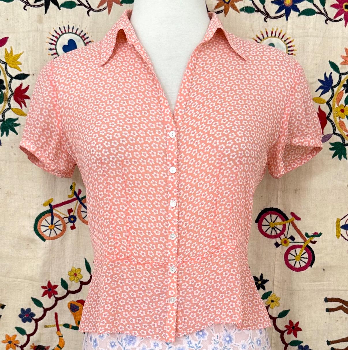 Shein Chemisier rouges à fleurs Rouge - Vêtements Chemises / Chemisiers