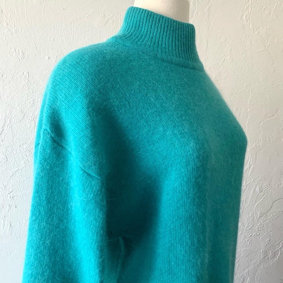 80s Paul & Duffier fuzzy angora blend sweater dre… - image 2