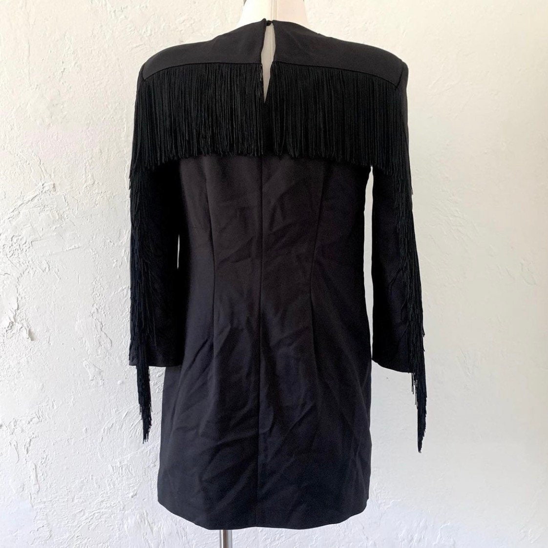black fringe dress zara and Silver Long Sleeve FRINGED KNIT DRESS NWT S/S18 Zara Flapper Fringe