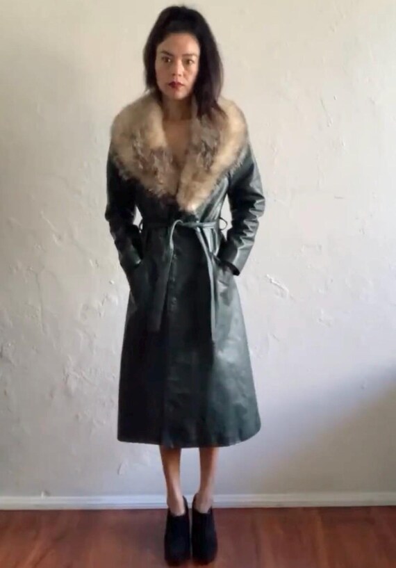 00s y2k DKNY Real Fur Mouton Jacket Vintage leather/fur coat