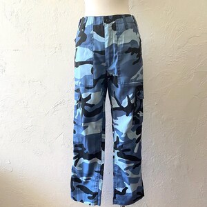 Blue Camo Cargo Pants Etsy Ireland