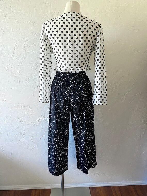 80s wide leg crop high waist pants - image 6