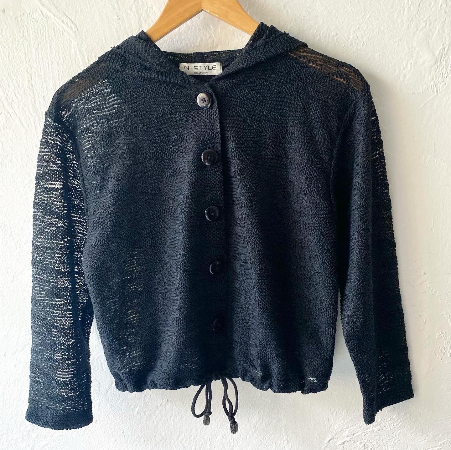 「Ririii 」NKNIT pattern pullover sweat N Style See Thru Knit Hoodie - Etsy