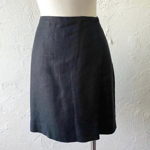 90s linen wrap mini skirt