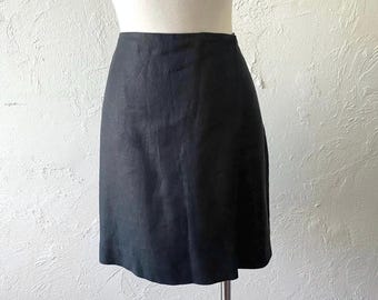 90s linen wrap mini skirt
