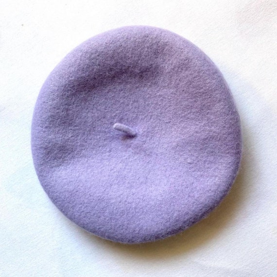 Perfect vtg lavender wool beret - image 2