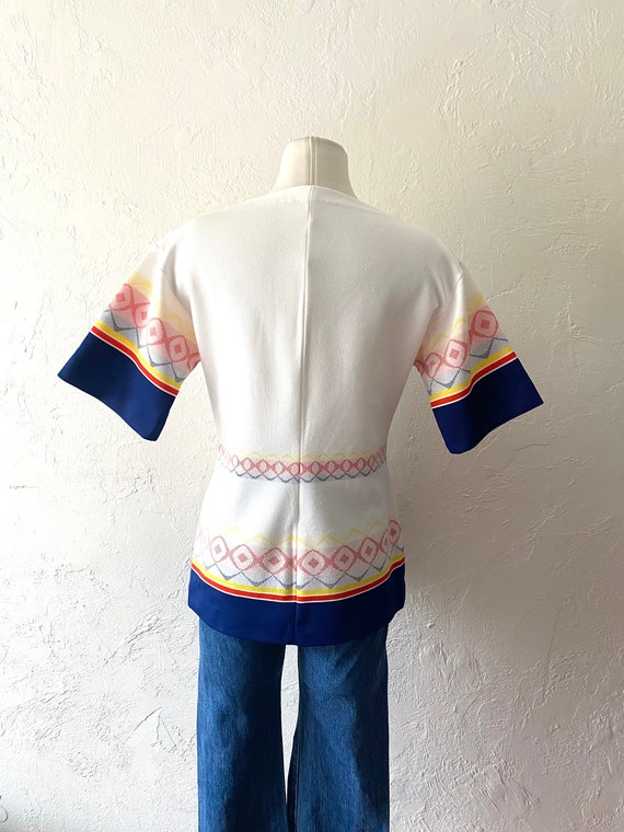 Vtg 70s hippie top ~ medium - image 3