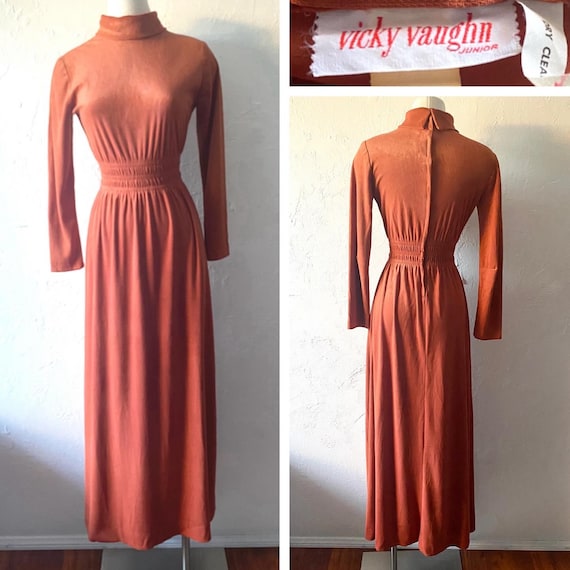 Vicky Vaughn ultra suede velvety maxi dress