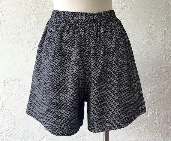 Vtg high waist rayon shorts - image 1