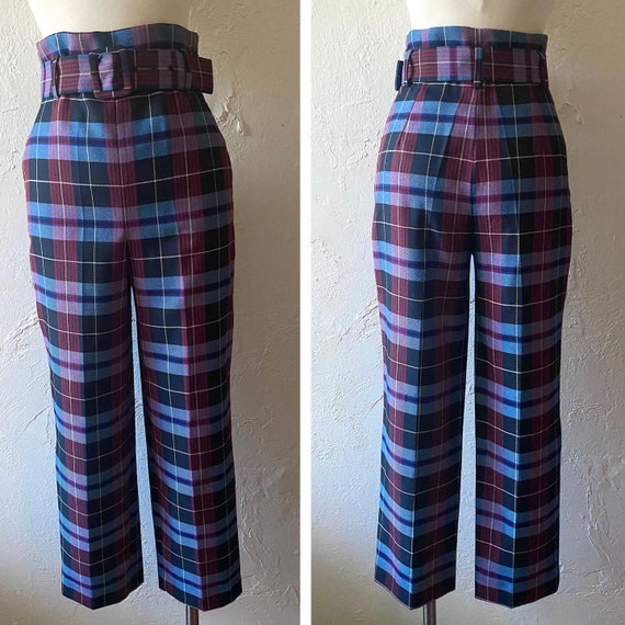 Zara high waist plaid pants