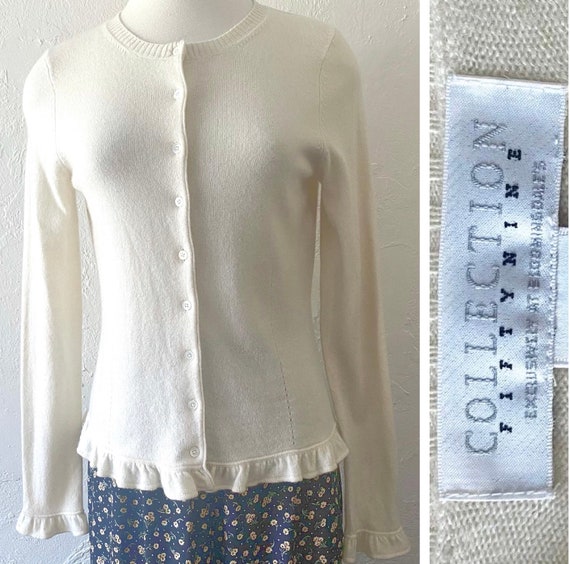 90s Bloomingdale’s cashmere cardigan - image 1