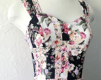 80s rayon shorts jumpsuit