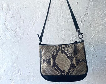 Donald J Pliner‎ Snakeskin Print Flap Black Backpack Bag Adjustable Straps il_1080xN.4930792599_flc9.jpg main image 4