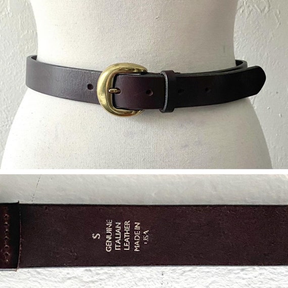 Vtg brown leather belt