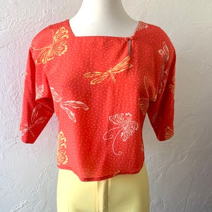 Vtg Seiden Crop Top