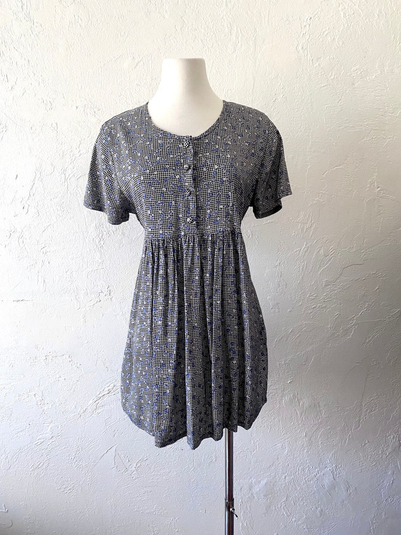 90s Rayon Babydoll Dress Small/ Medium Etsy