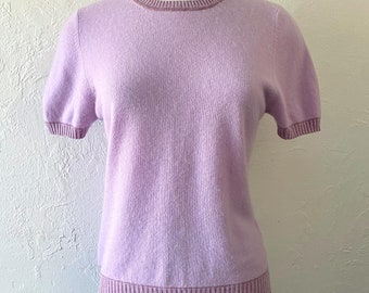 Cashmere short sleeve sweater