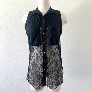 80s Judy Knapp see thru lace top