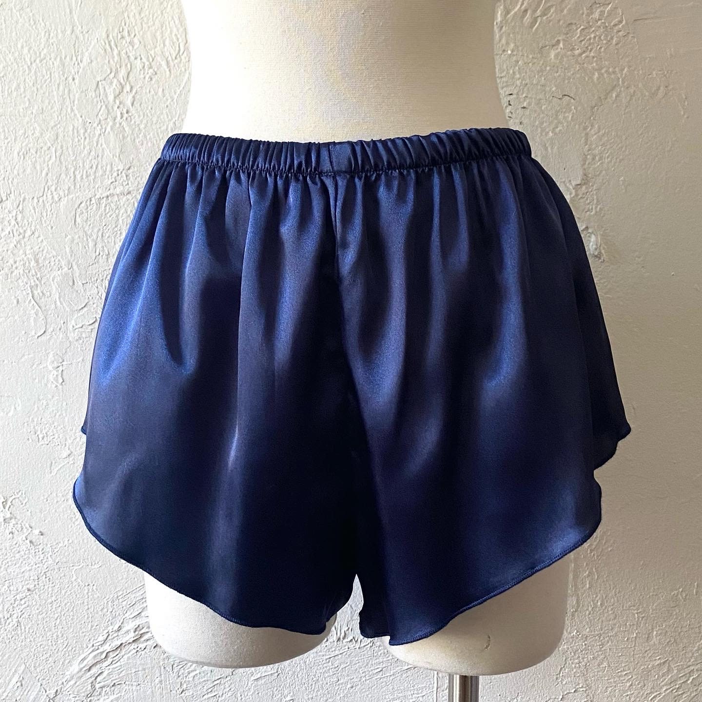 Navy shop silk shorts