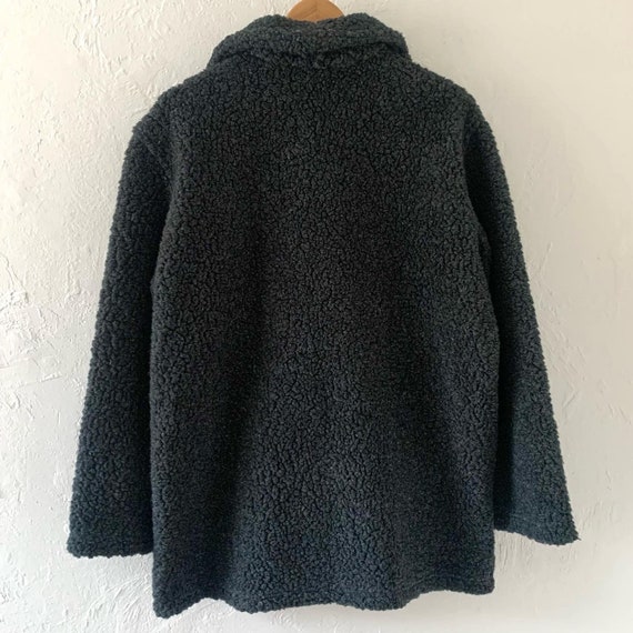 90s Chico Design dark grey heavy fleece coat ~ sm… - image 6