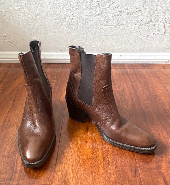 Vtg Cathy Jean leather ankle boots