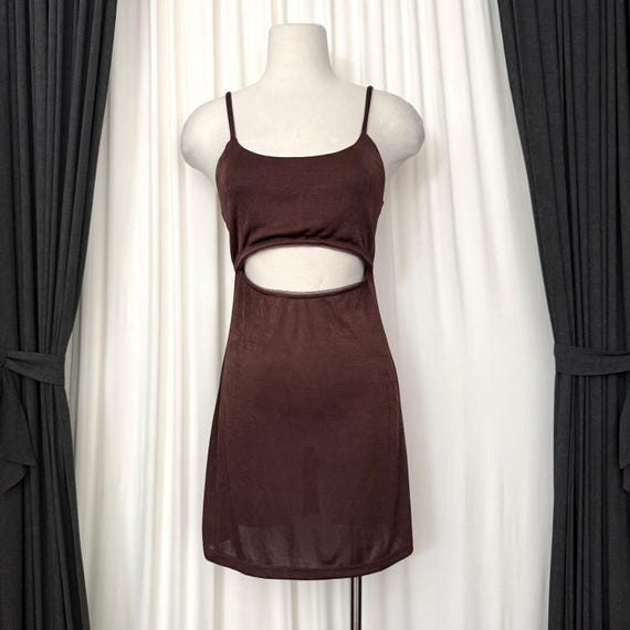 la hearts brown dress cut out Mercari