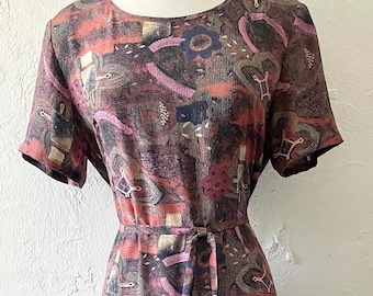 Vtg silk dress