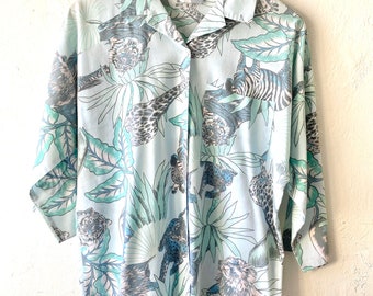 80s safari print shirt