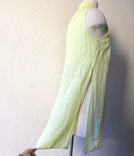 Linen high slits tunic