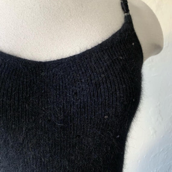 90s Ralph Lauren fuzzy angora sweater tank top - … - image 3