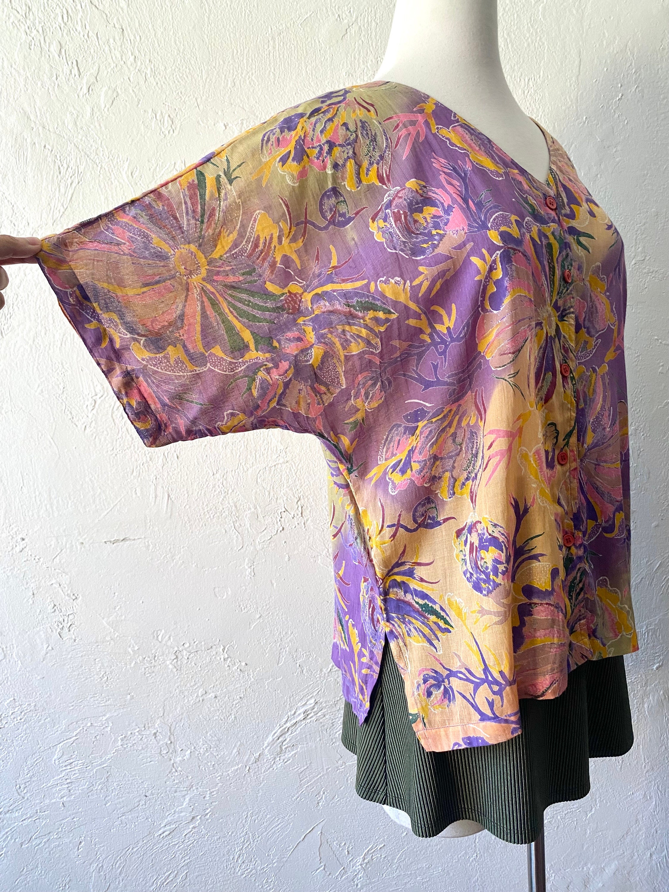 Vtg cotton voile top