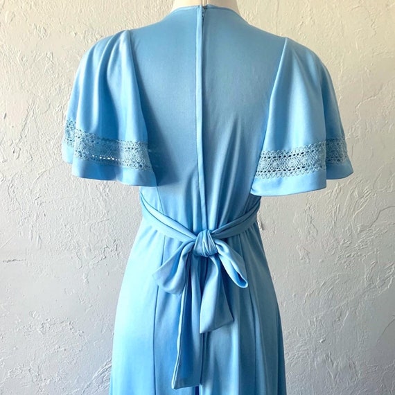 1970s sky blue dress ~ xs - small - image 6