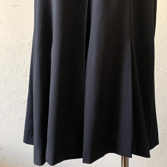 Chic vtg CARLISLE black pleated dress - 8 medium - image 6