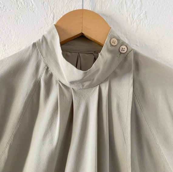 Stunning 80s silk wrap mini dress / tunic - image 3