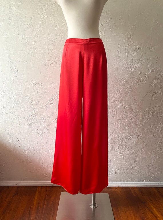 Vtg satin disco pants ~ M - image 4