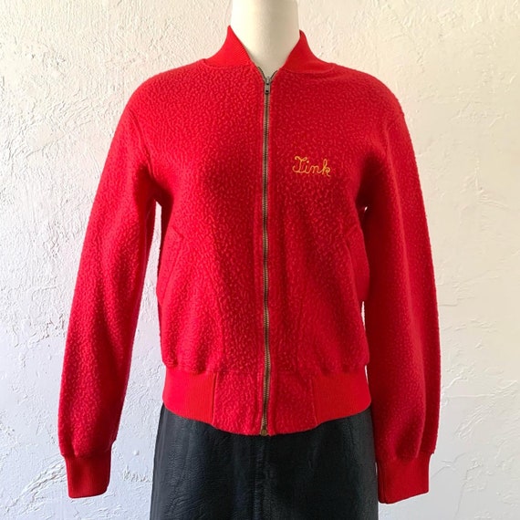 Vtg 50s Champion fleece varsity warm up jacket ~ … - image 2