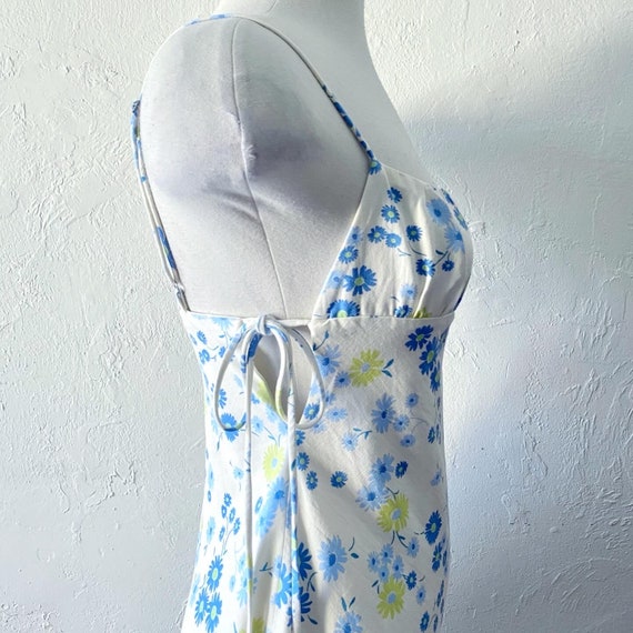 zara white and blue dress Navy Tiered Organza Gown With Beaded Bodice