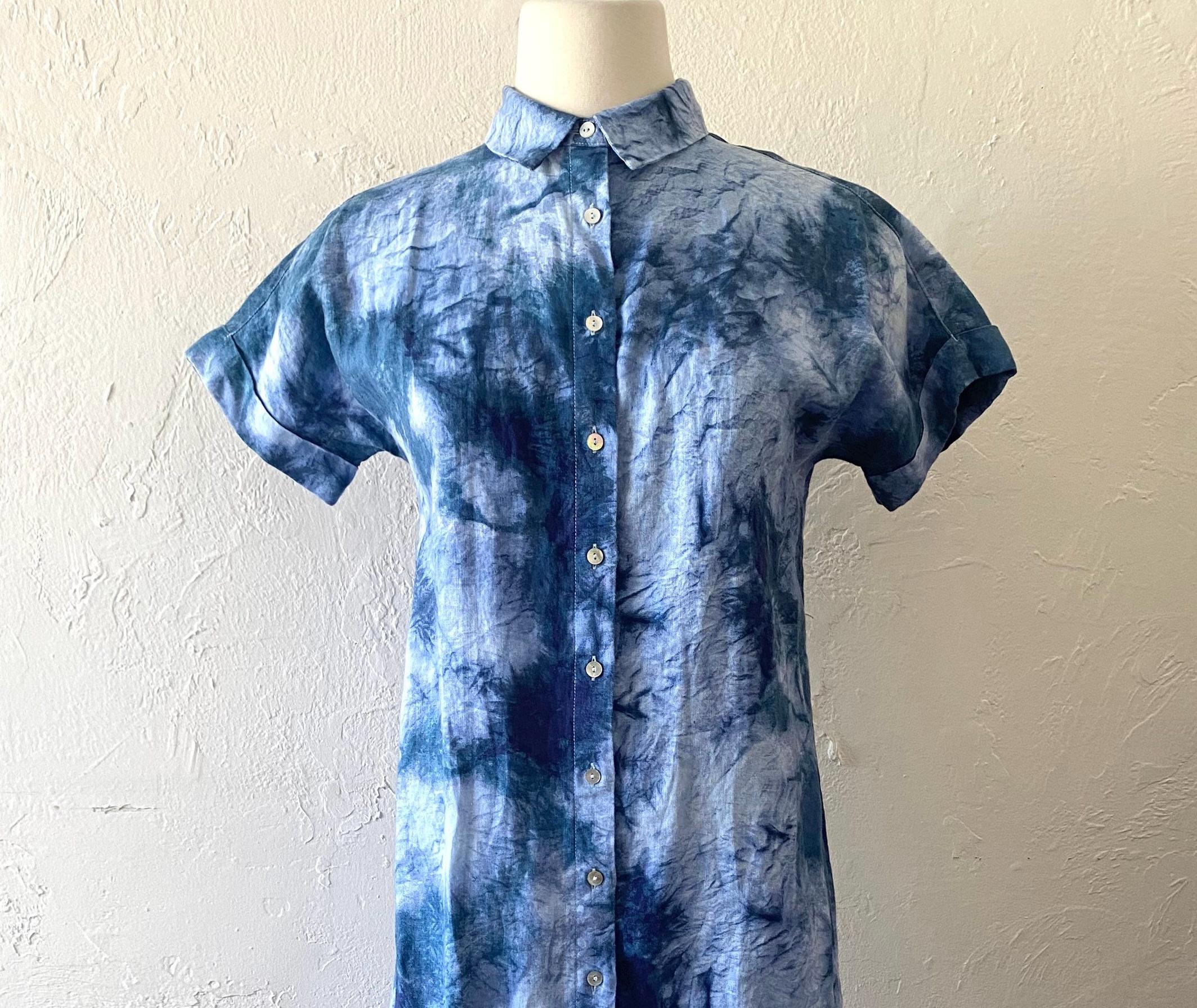 princess polly baby blue dress Cynthia Rowely Linen Shirt Dress