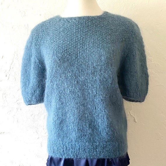 Vtg handmade fuzzy mohair sweater - image 2