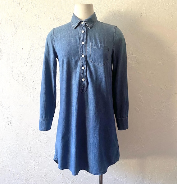 J crew denim shirtdress best sale