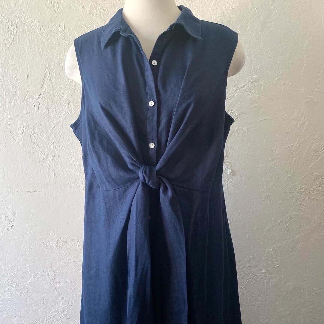 J Jill Linen Tie Shirt Dress - Etsy J Jill Linen Tie Shirt Dress - Etsy